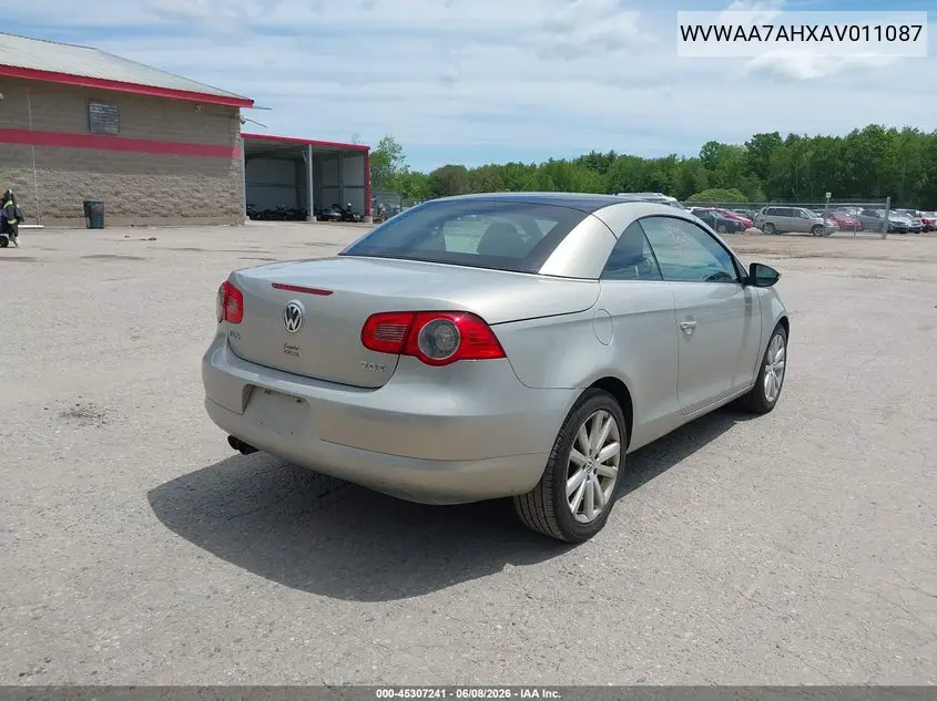 2010 Volkswagen Eos Komfort VIN: WVWAA7AHXAV011087 Lot: 45307241
