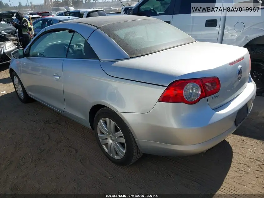 2010 Volkswagen Eos Komfort VIN: WVWBA7AH8AV019967 Lot: 45576445