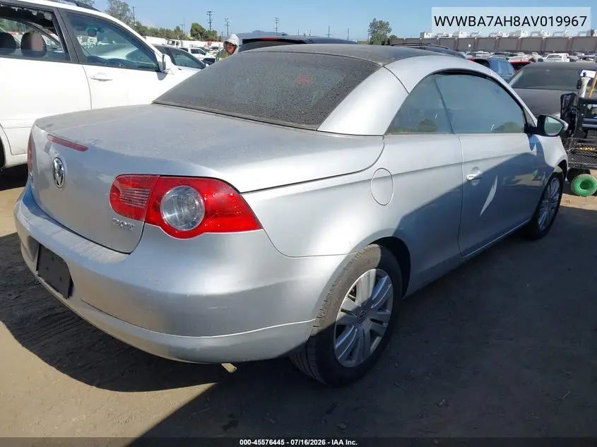 2010 Volkswagen Eos Komfort VIN: WVWBA7AH8AV019967 Lot: 45576445