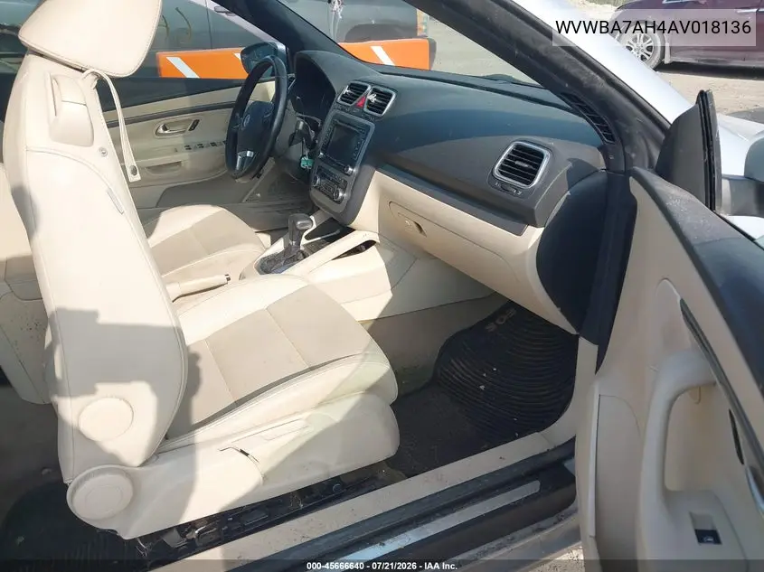 2010 Volkswagen Eos Komfort VIN: WVWBA7AH4AV018136 Lot: 45666640