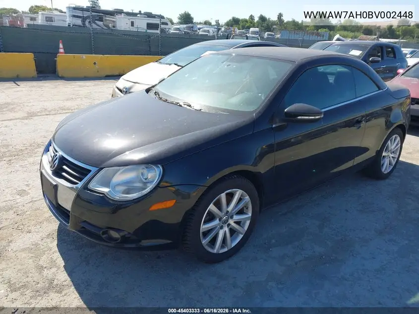 2011 Volkswagen Eos Komfort VIN: WVWAW7AH0BV002448 Lot: 45403333