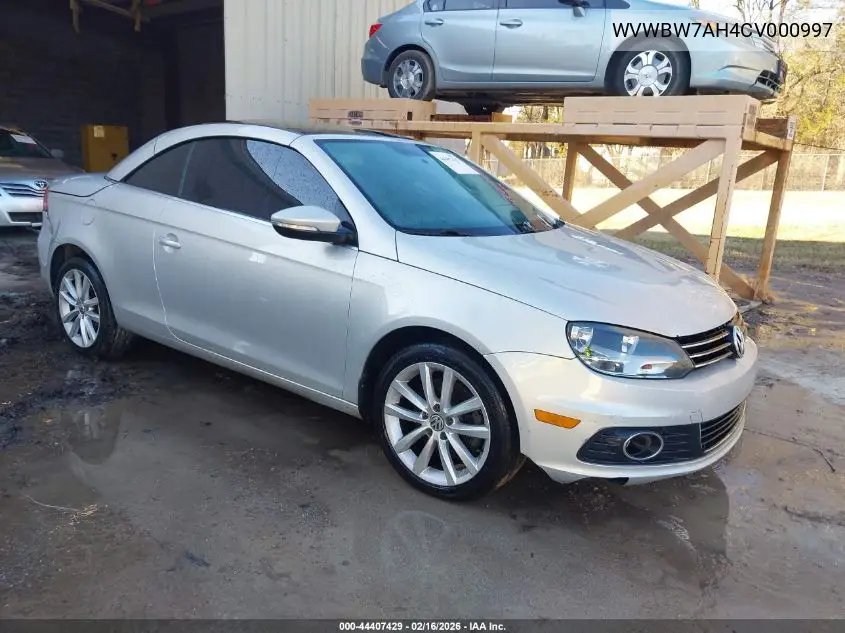 2012 Volkswagen Eos Komfort VIN: WVWBW7AH4CV000997 Lot: 44407429