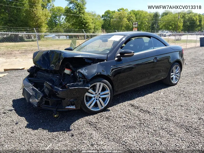 2012 Volkswagen Eos Executive/Lux VIN: WVWFW7AHXCV013318 Lot: 44890901