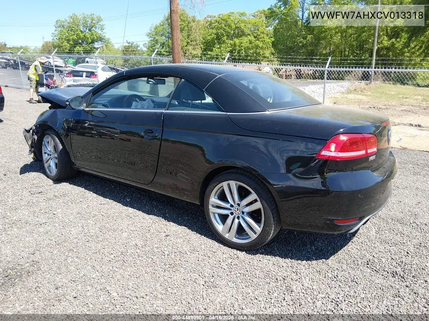 2012 Volkswagen Eos Executive/Lux VIN: WVWFW7AHXCV013318 Lot: 44890901