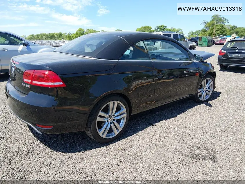 2012 Volkswagen Eos Executive/Lux VIN: WVWFW7AHXCV013318 Lot: 44890901