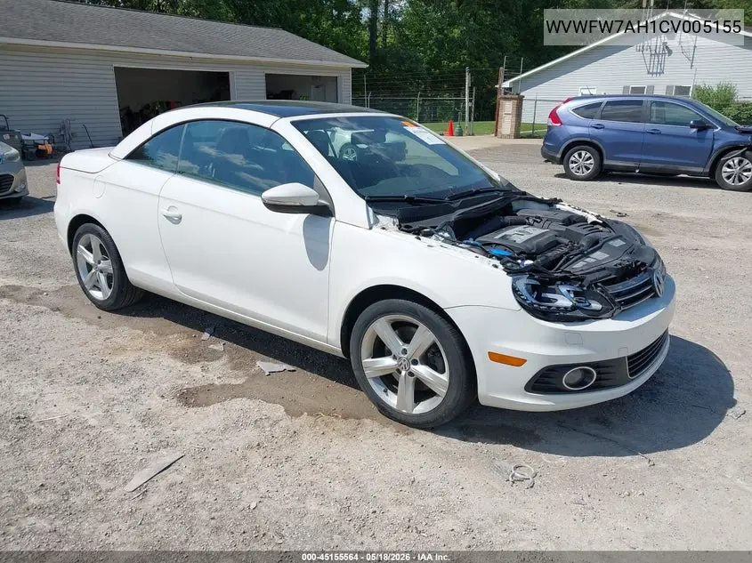 2012 Volkswagen Eos Lux VIN: WVWFW7AH1CV005155 Lot: 45155564