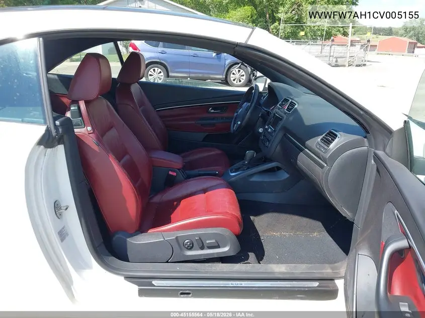 2012 Volkswagen Eos Lux VIN: WVWFW7AH1CV005155 Lot: 45155564