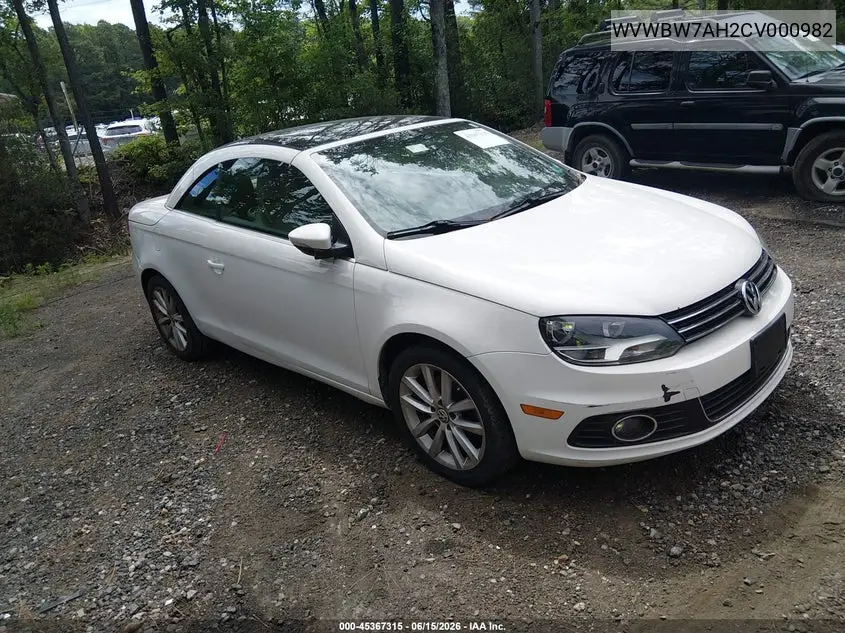 2012 Volkswagen Eos Komfort VIN: WVWBW7AH2CV000982 Lot: 45367315