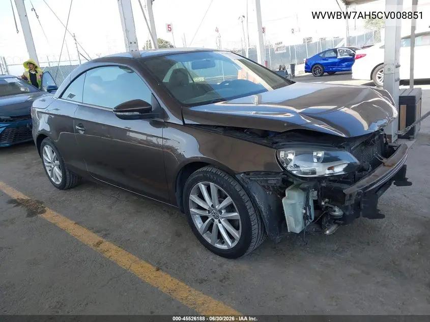 2012 Volkswagen Eos Komfort VIN: WVWBW7AH5CV008851 Lot: 45526188