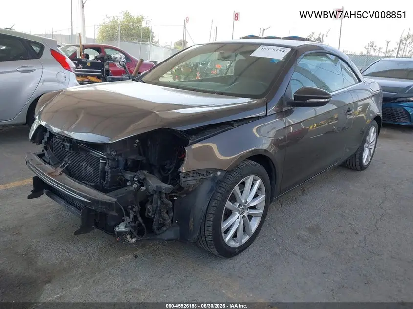 2012 Volkswagen Eos Komfort VIN: WVWBW7AH5CV008851 Lot: 45526188
