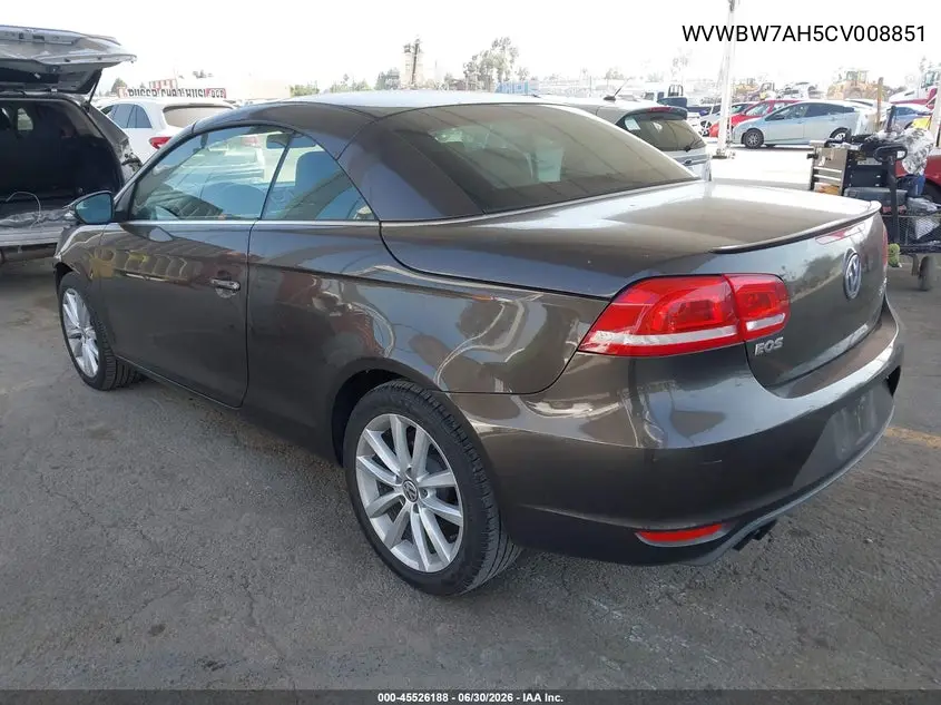 2012 Volkswagen Eos Komfort VIN: WVWBW7AH5CV008851 Lot: 45526188