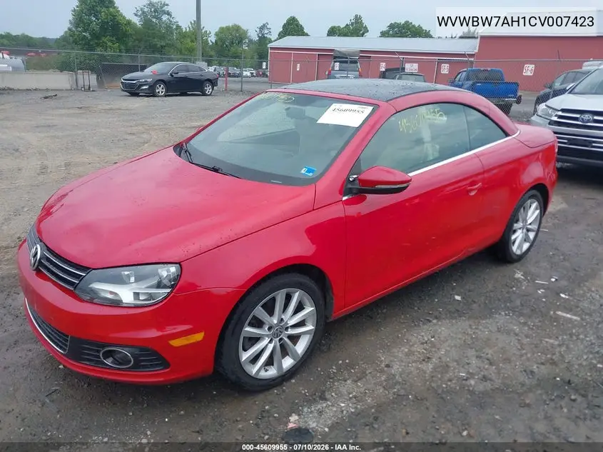 2012 Volkswagen Eos Komfort VIN: WVWBW7AH1CV007423 Lot: 45609955