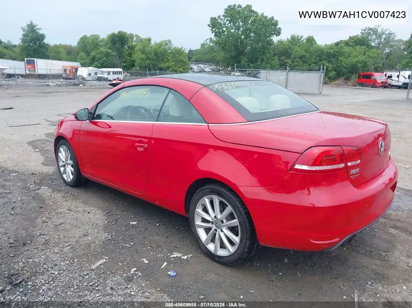 2012 Volkswagen Eos Komfort VIN: WVWBW7AH1CV007423 Lot: 45609955