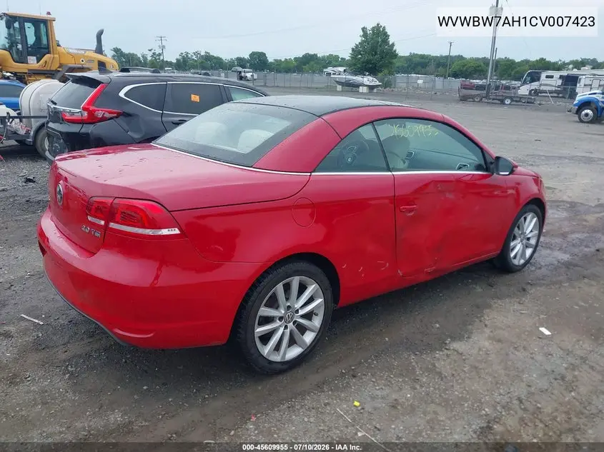2012 Volkswagen Eos Komfort VIN: WVWBW7AH1CV007423 Lot: 45609955