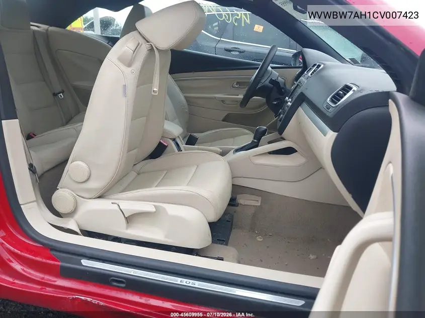 2012 Volkswagen Eos Komfort VIN: WVWBW7AH1CV007423 Lot: 45609955