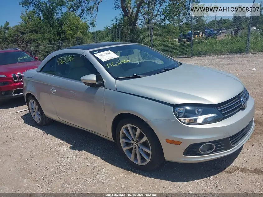 2012 Volkswagen Eos Komfort VIN: WVWBW7AH1CV008507 Lot: 45625565