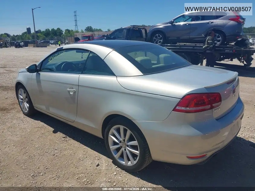 2012 Volkswagen Eos Komfort VIN: WVWBW7AH1CV008507 Lot: 45625565
