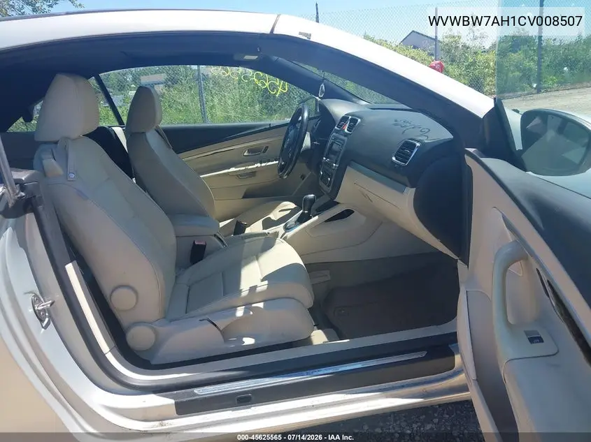 2012 Volkswagen Eos Komfort VIN: WVWBW7AH1CV008507 Lot: 45625565