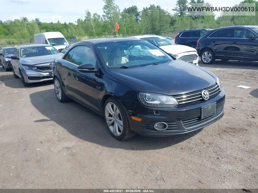 2013 Volkswagen Eos Lux VIN: WVWFW8AH3DV000613 Lot: 45218221
