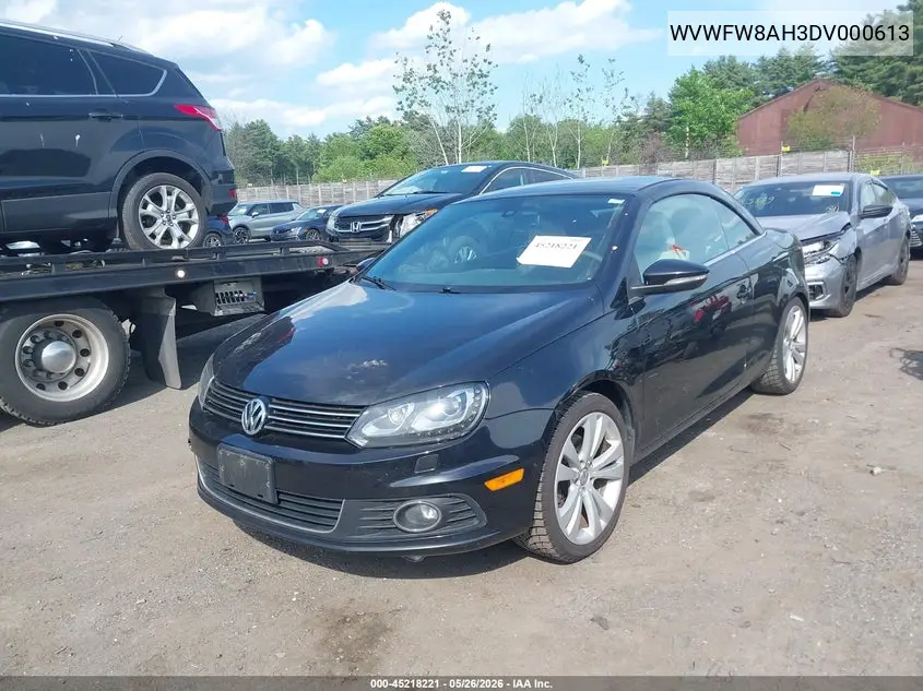2013 Volkswagen Eos Lux VIN: WVWFW8AH3DV000613 Lot: 45218221