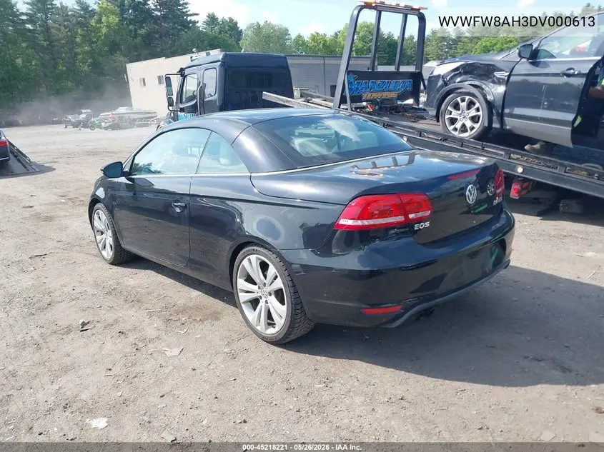 2013 Volkswagen Eos Lux VIN: WVWFW8AH3DV000613 Lot: 45218221
