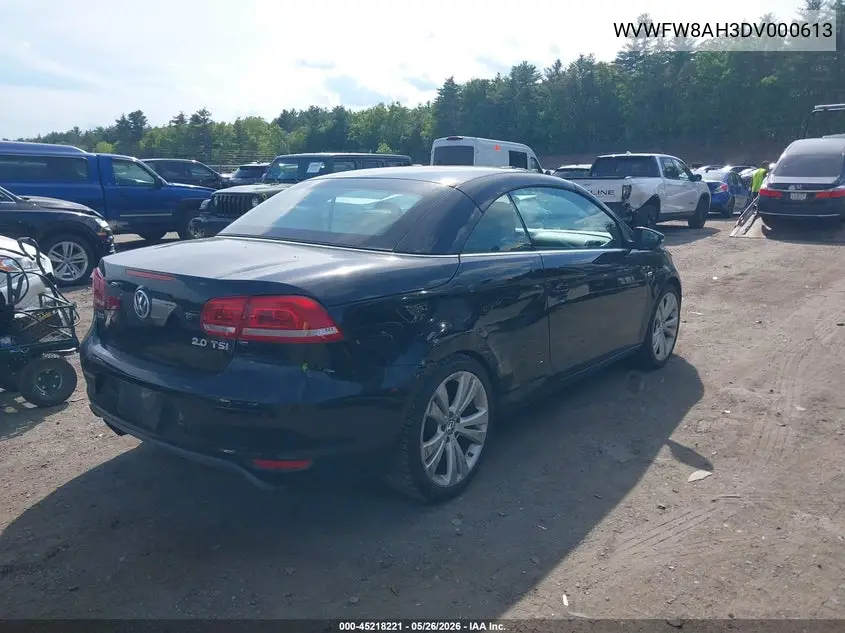 2013 Volkswagen Eos Lux VIN: WVWFW8AH3DV000613 Lot: 45218221