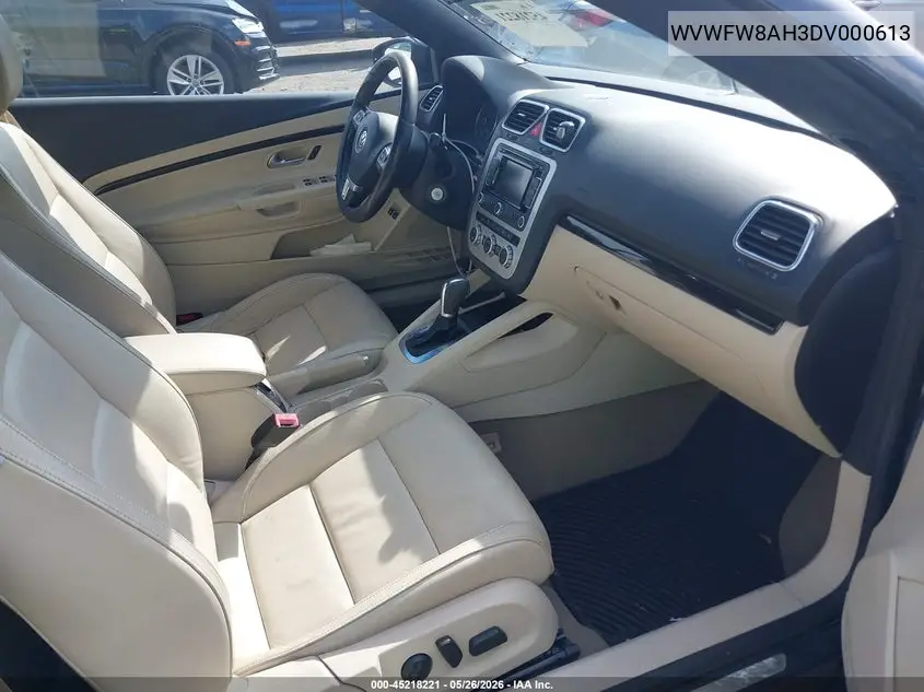 2013 Volkswagen Eos Lux VIN: WVWFW8AH3DV000613 Lot: 45218221