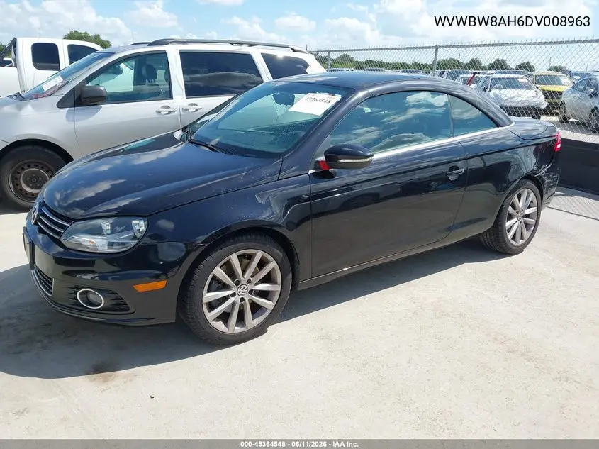 2013 Volkswagen Eos Komfort VIN: WVWBW8AH6DV008963 Lot: 45364548