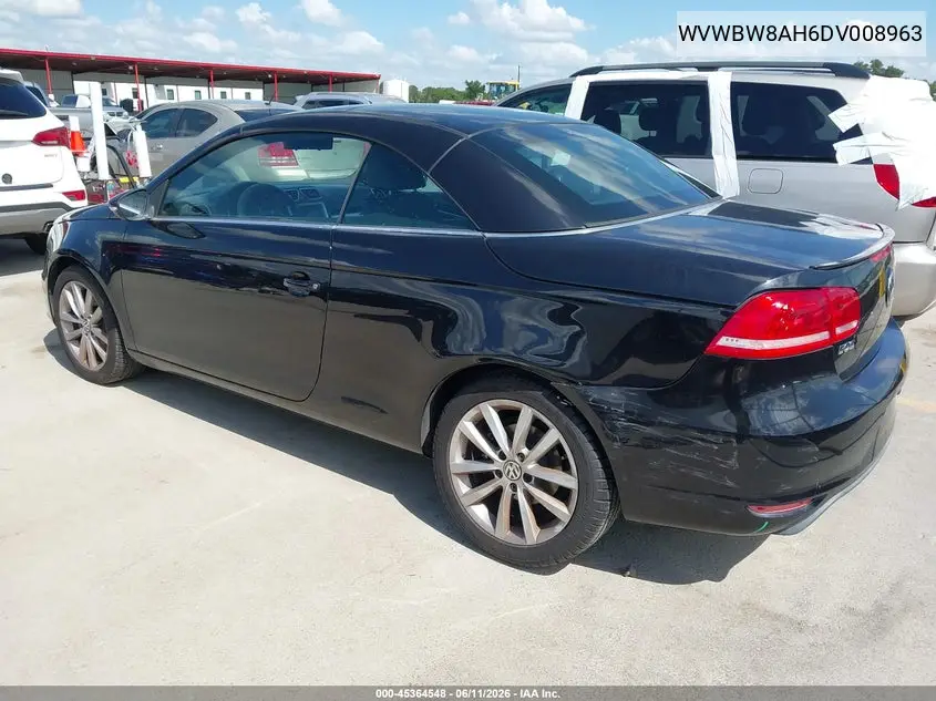 2013 Volkswagen Eos Komfort VIN: WVWBW8AH6DV008963 Lot: 45364548
