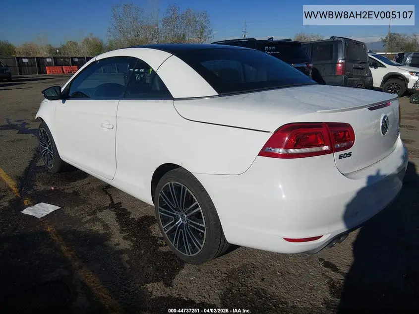 2014 Volkswagen Eos Sport VIN: WVWBW8AH2EV005107 Lot: 44737251
