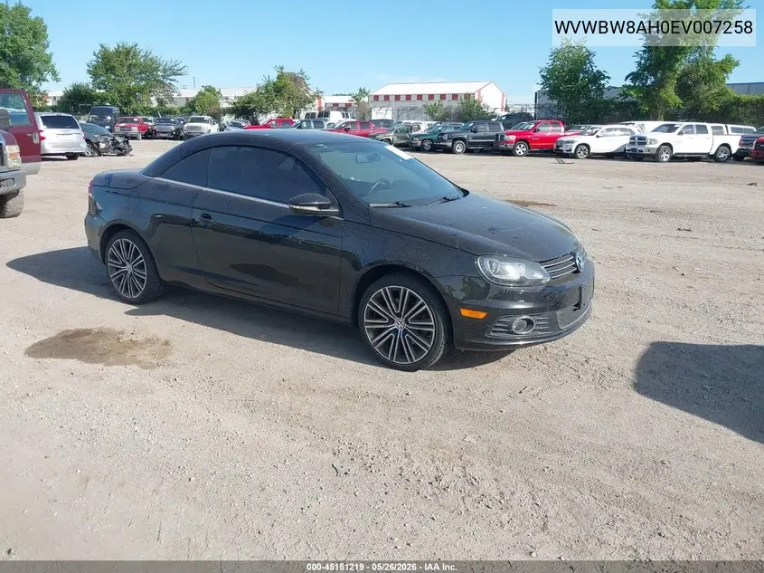2014 Volkswagen Eos Sport VIN: WVWBW8AH0EV007258 Lot: 45151219