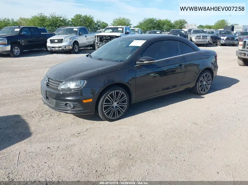 2014 Volkswagen Eos Sport VIN: WVWBW8AH0EV007258 Lot: 45151219