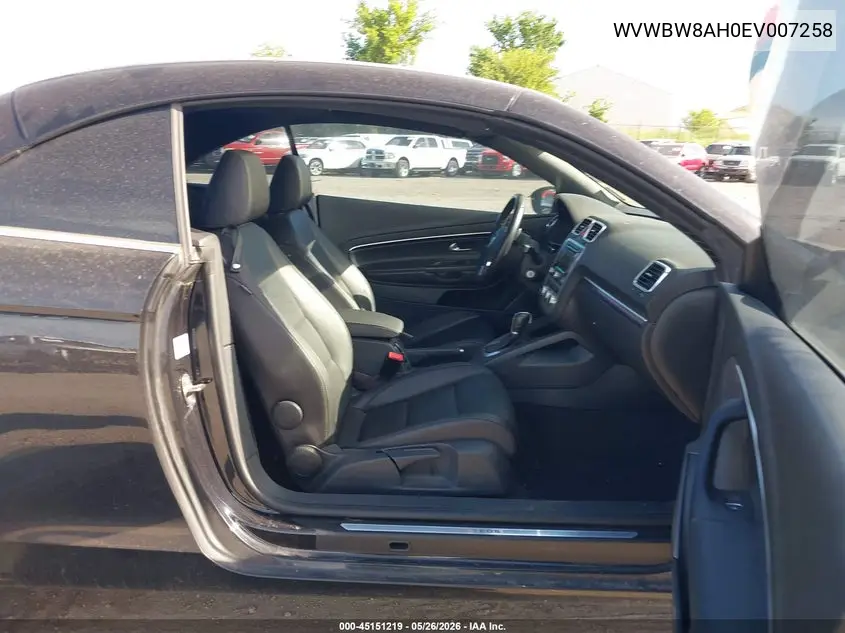 2014 Volkswagen Eos Sport VIN: WVWBW8AH0EV007258 Lot: 45151219