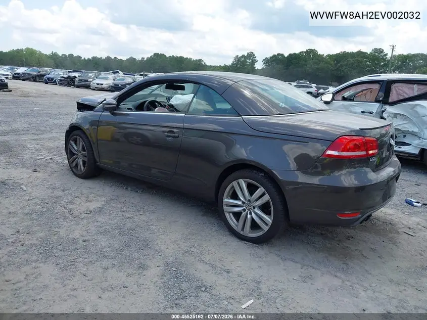 2014 Volkswagen Eos Executive VIN: WVWFW8AH2EV002032 Lot: 45525162