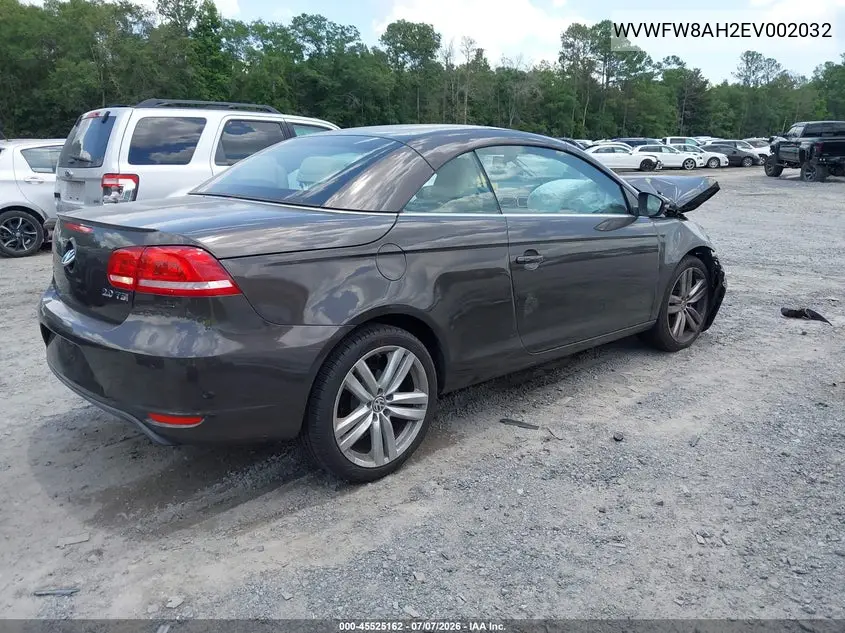 2014 Volkswagen Eos Executive VIN: WVWFW8AH2EV002032 Lot: 45525162