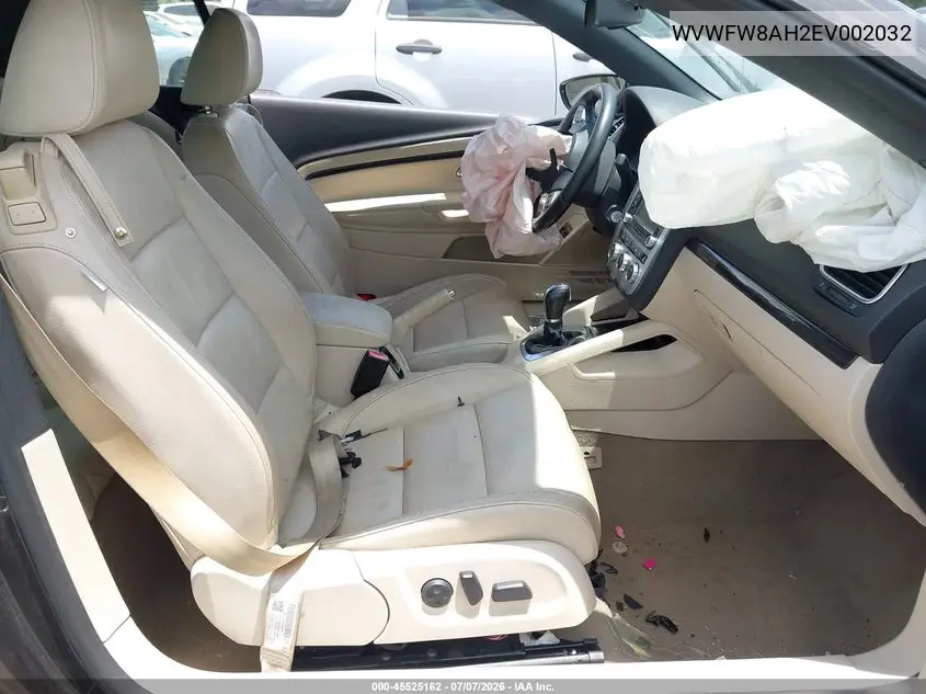 2014 Volkswagen Eos Executive VIN: WVWFW8AH2EV002032 Lot: 45525162