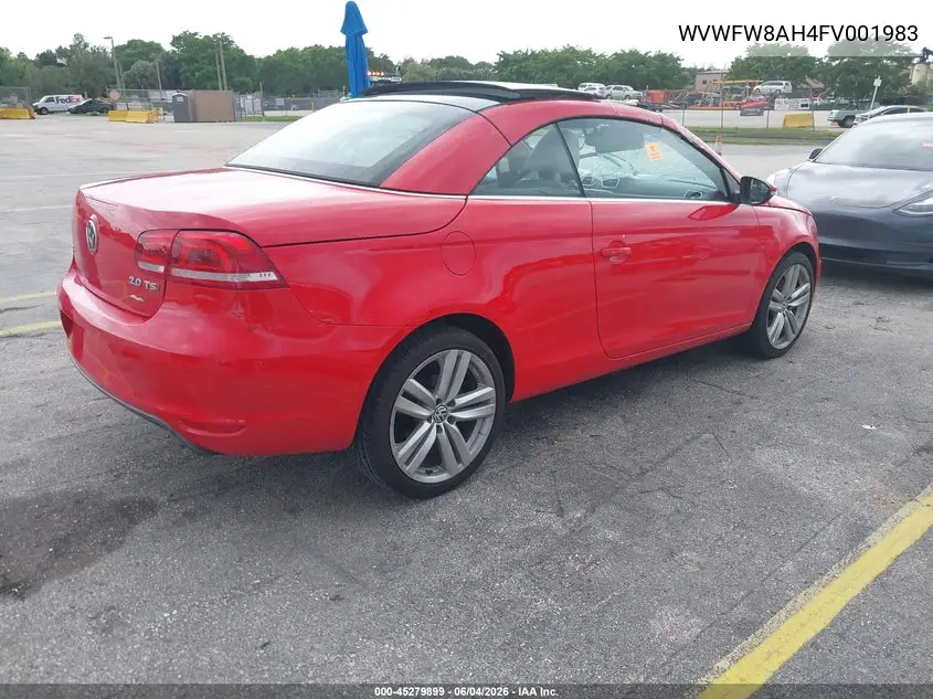 2015 Volkswagen Eos Executive Edition VIN: WVWFW8AH4FV001983 Lot: 45279899