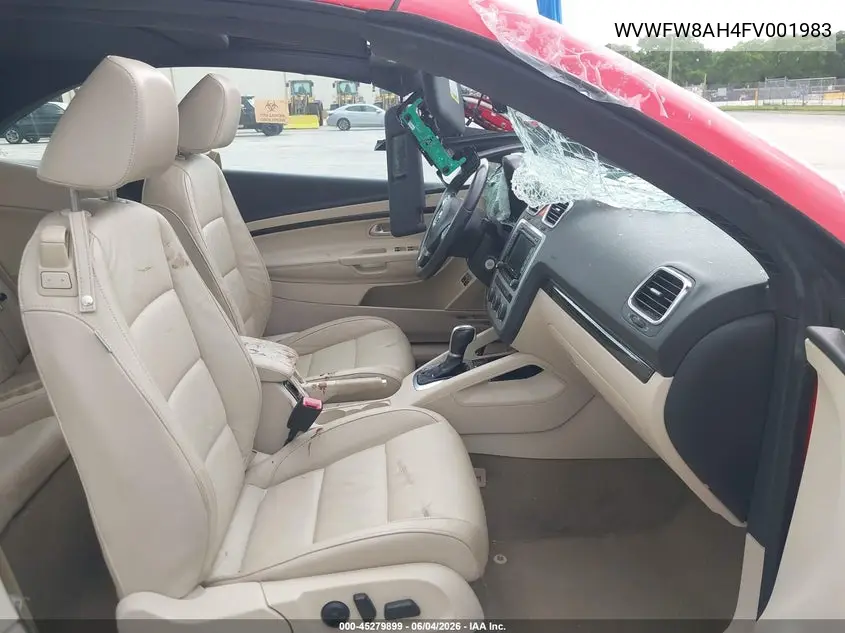 2015 Volkswagen Eos Executive Edition VIN: WVWFW8AH4FV001983 Lot: 45279899