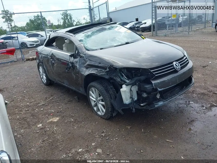 2016 Volkswagen Eos Komfort VIN: WVWBW8AHXGV000482 Lot: 45412907