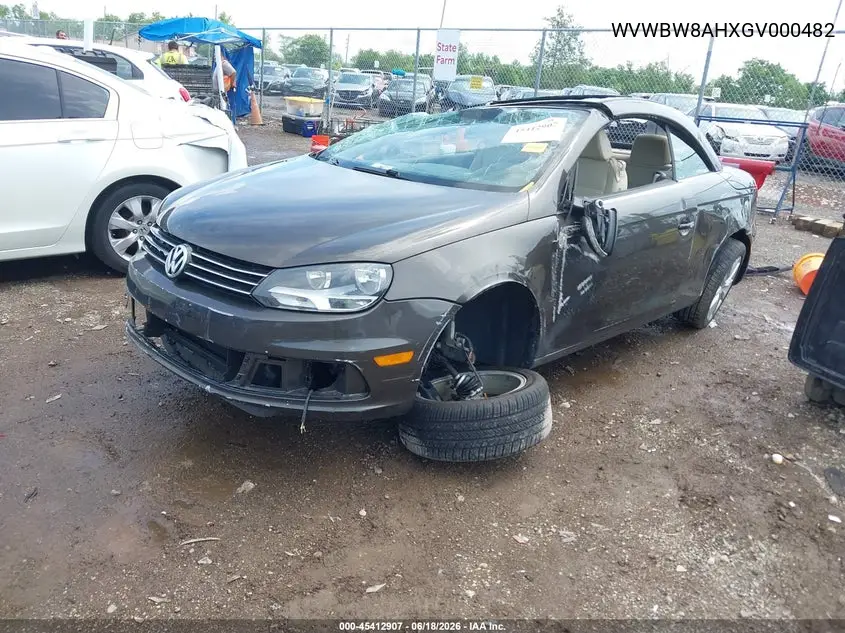2016 Volkswagen Eos Komfort VIN: WVWBW8AHXGV000482 Lot: 45412907