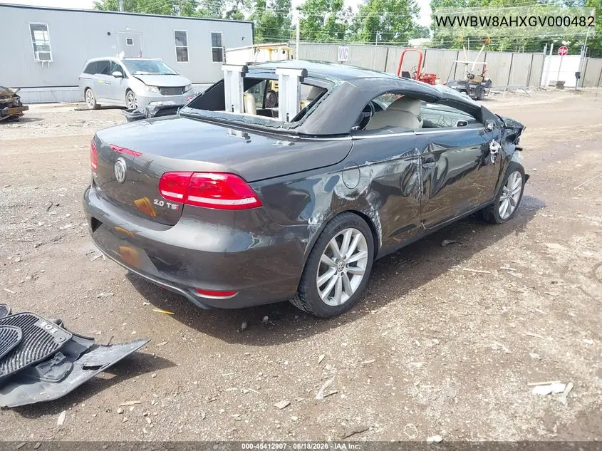 2016 Volkswagen Eos Komfort VIN: WVWBW8AHXGV000482 Lot: 45412907