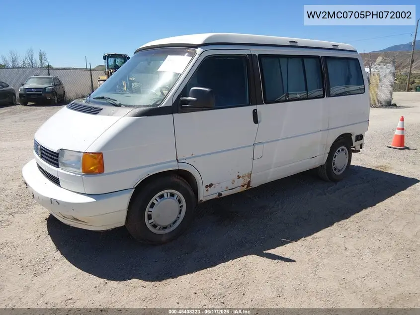 1993 Volkswagen Eurovan Mv VIN: WV2MC0705PH072002 Lot: 45408323