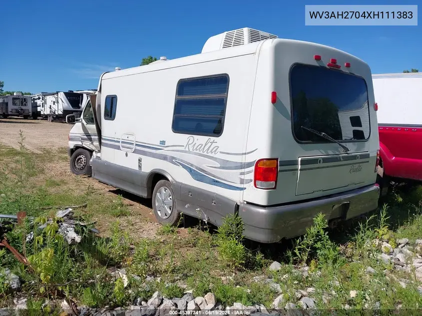 1999 Volkswagen Eurovan Mv VIN: WV3AH2704XH111383 Lot: 45397341