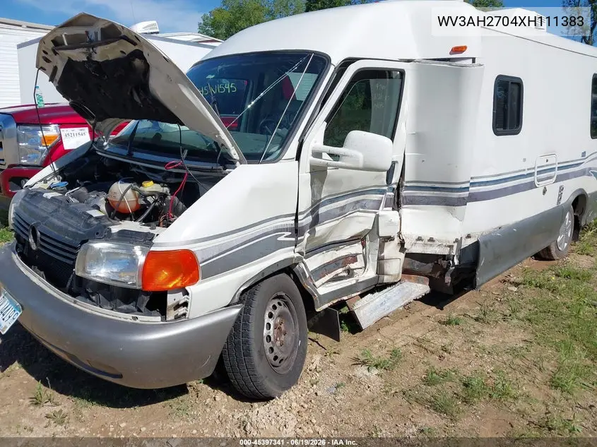 1999 Volkswagen Eurovan Mv VIN: WV3AH2704XH111383 Lot: 45397341