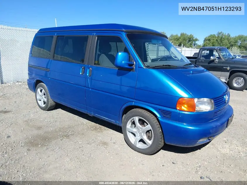 2001 Volkswagen Eurovan Mv VIN: WV2NB47051H123293 Lot: 45343838