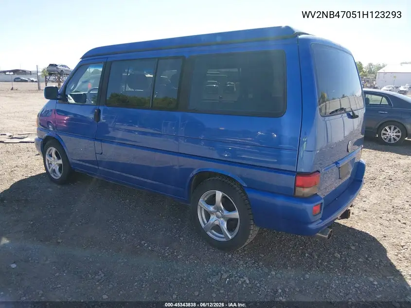 2001 Volkswagen Eurovan Mv VIN: WV2NB47051H123293 Lot: 45343838