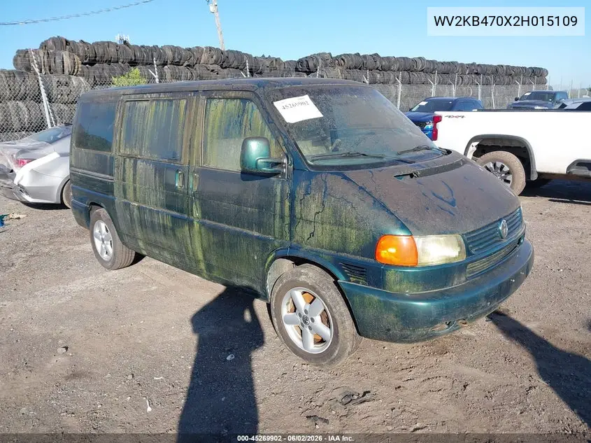 2002 Volkswagen Eurovan Gls VIN: WV2KB470X2H015109 Lot: 45269902