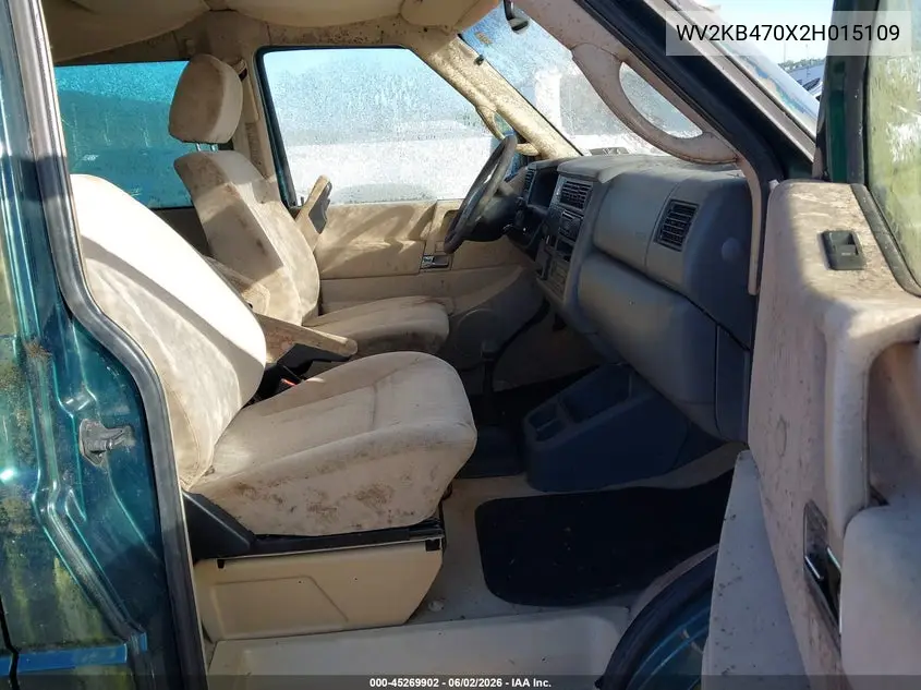 2002 Volkswagen Eurovan Gls VIN: WV2KB470X2H015109 Lot: 45269902