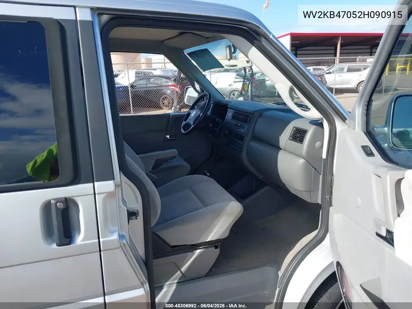 2002 Volkswagen Eurovan Gls VIN: WV2KB47052H090915 Lot: 45306992