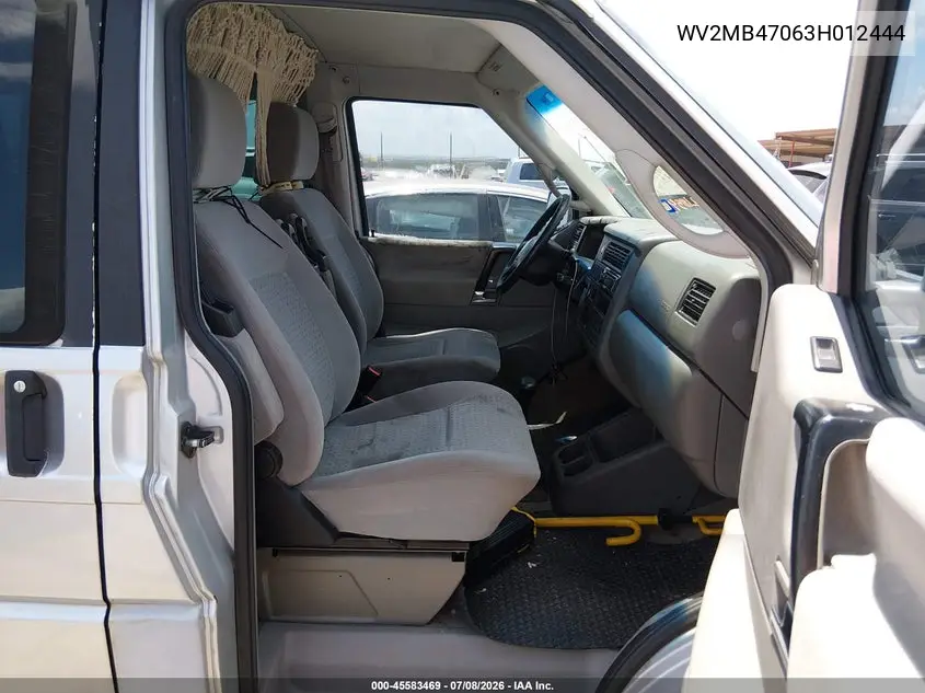 2003 Volkswagen Eurovan Mv VIN: WV2MB47063H012444 Lot: 45583469
